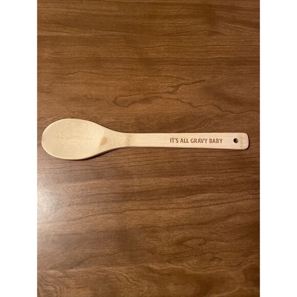 It’s All Gravy Baby Engraved Utensils And Apron Set Tongs Spoon Ladle New - Picture 9 of 12